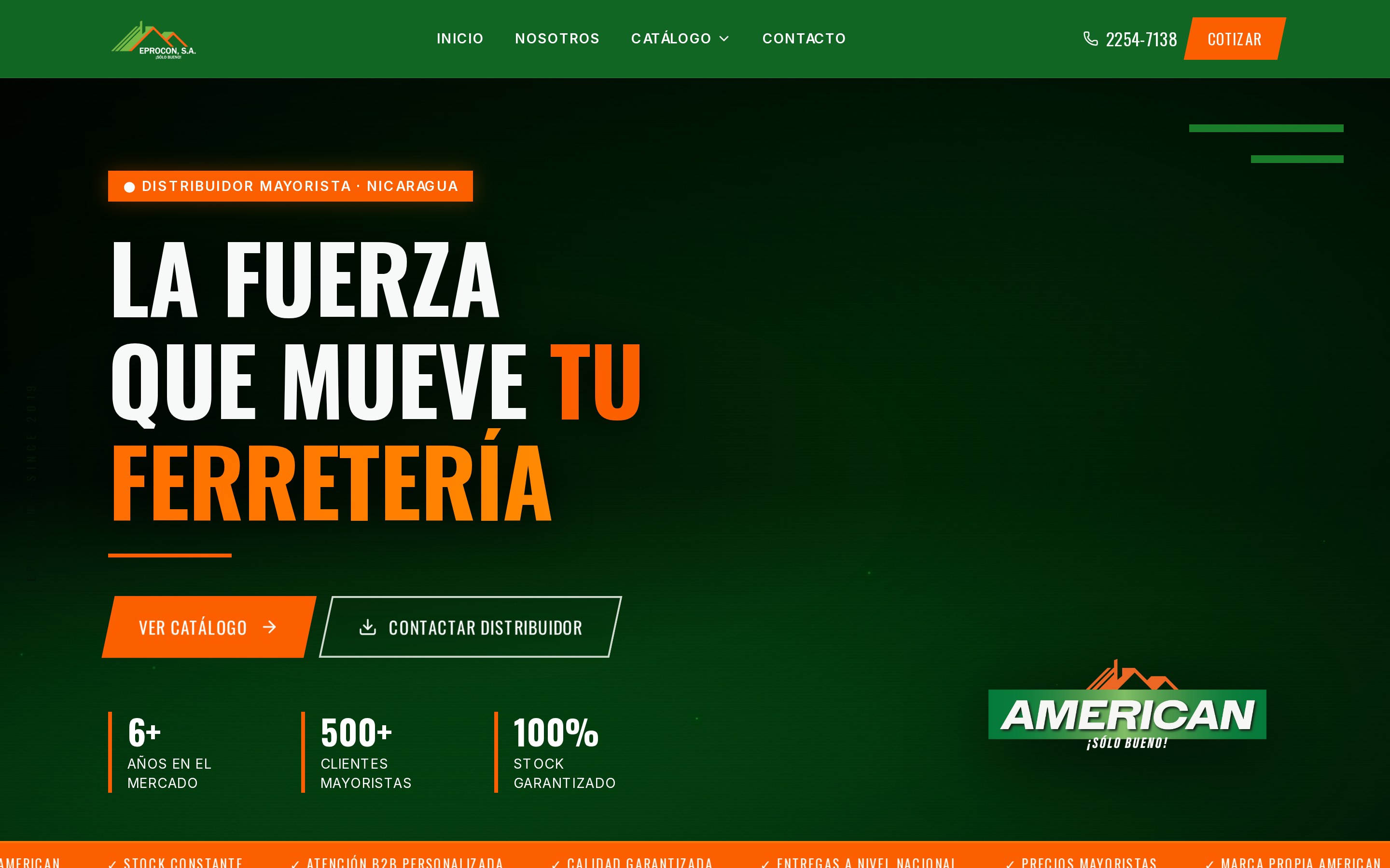 Sitio web de EPROCON S.A.